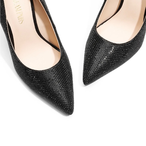 Women 4 Inches Stilettos High Heel Pointed Toe Slip On Wedding Pump Shoes - Picture 3 of 5